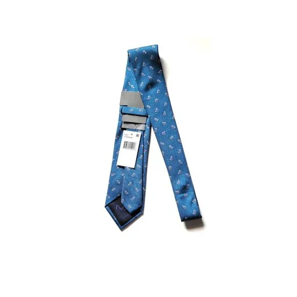 NWT MK Michael Kors Men's Long Slim Slender Tie 100% Silk Turquoise One Size